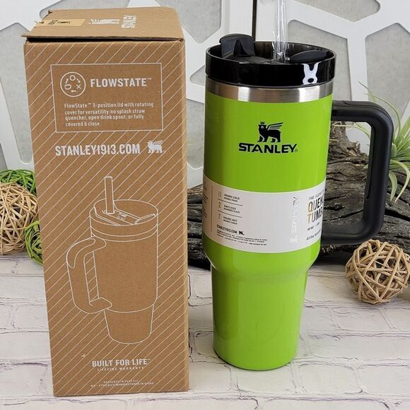 NIB Stanley 40 oz Quencher H2.0 FlowState Tumbler Neon Collection: Neon … - Picture 11 of 15